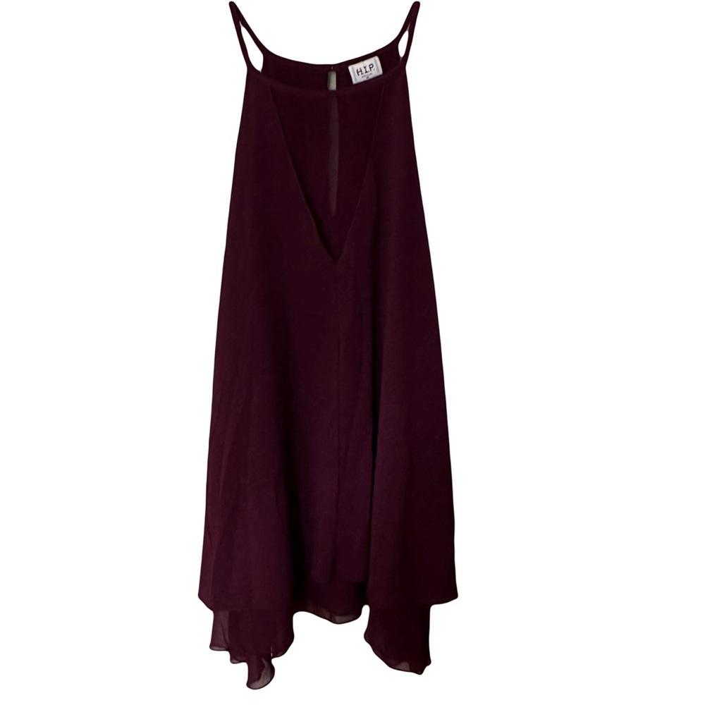 H.I.P. Flowy from and top. Maroon. Size 2X.